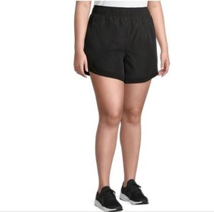 Athletic Works Core Running Short Black Women's  Sz 16/18 XL NWT Dri Works